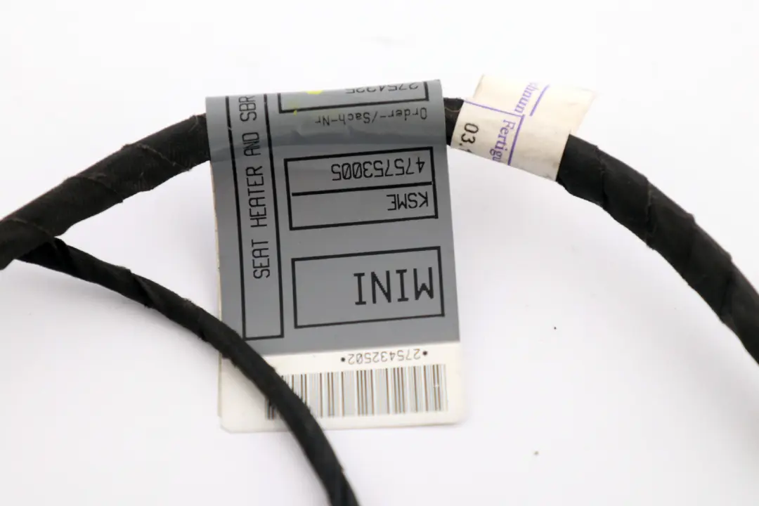 Wiring Cable Seat Heating Seat Occupancy Set to Mini Cooper R55 R56 with Part number 2754325 Mini Cooper R55 R56 Wiring Cable Seat Heating Seat Occupancy Set - SKU 2754325 - Part number 2754325