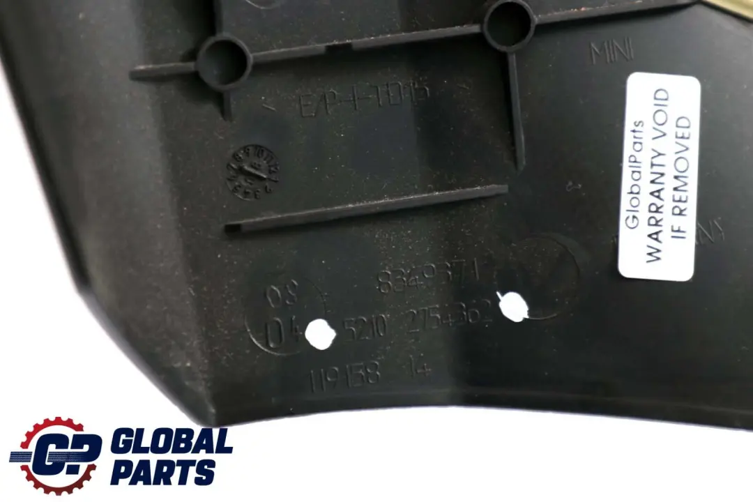 Mini Cooper R55 R56 R57 Asiento Delantero Derecho Tapa Panel Trasero - SKU 2754362 - Número de pieza 2754362