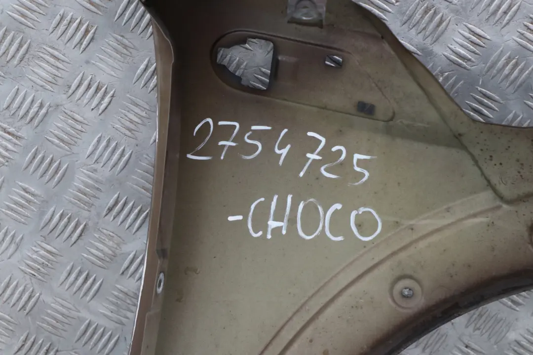 Side Panel Front Left Wing N/S Hot Chocolate Metallic to BMW Mini Cooper R55 R56 with Part number 2754725 BMW Mini Cooper R55 R56 Side Panel Front Left Wing N/S Hot Chocolate Metallic - SKU 2754725-CHOCO - Part number 2754725