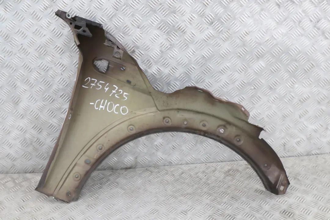 Side Panel Front Left Wing N/S Hot Chocolate Metallic to BMW Mini Cooper R55 R56 with Part number 2754725 BMW Mini Cooper R55 R56 Side Panel Front Left Wing N/S Hot Chocolate Metallic - SKU 2754725-CHOCO - Part number 2754725