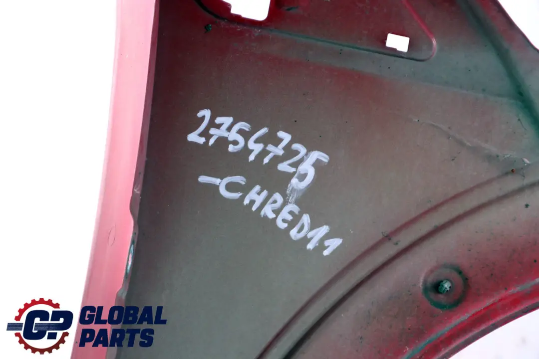 Side Panel Front Left Wing N/S Chili Red 851 to BMW MINI Cooper 11 R55 R56 R57 R58 with Part number 2754725 BMW MINI Cooper 11 R55 R56 R57 R58 Side Panel Front Left Wing N/S Chili Red 851 - SKU 2754725-CHRED11 - Part number 2754725