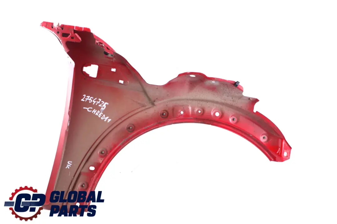 Side Panel Front Left Wing N/S Chili Red 851 to BMW MINI Cooper 11 R55 R56 R57 R58 with Part number 2754725 BMW MINI Cooper 11 R55 R56 R57 R58 Side Panel Front Left Wing N/S Chili Red 851 - SKU 2754725-CHRED11 - Part number 2754725