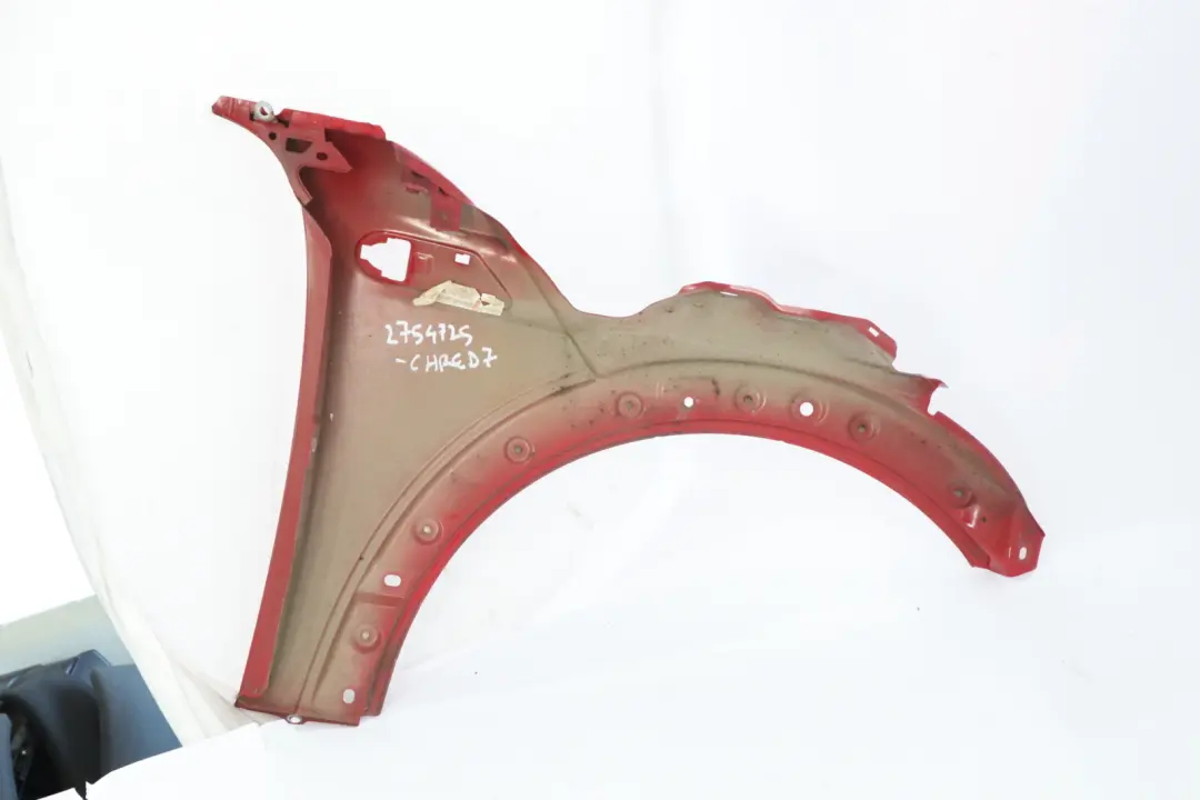 Side Panel Front Left Wing N/S Chili Red 851 to BMW MINI Cooper 7 R55 R56 R57 R58 with Part number 2754725 BMW MINI Cooper 7 R55 R56 R57 R58 Side Panel Front Left Wing N/S Chili Red 851 - SKU 2754725-CHRED7 - Part number 2754725