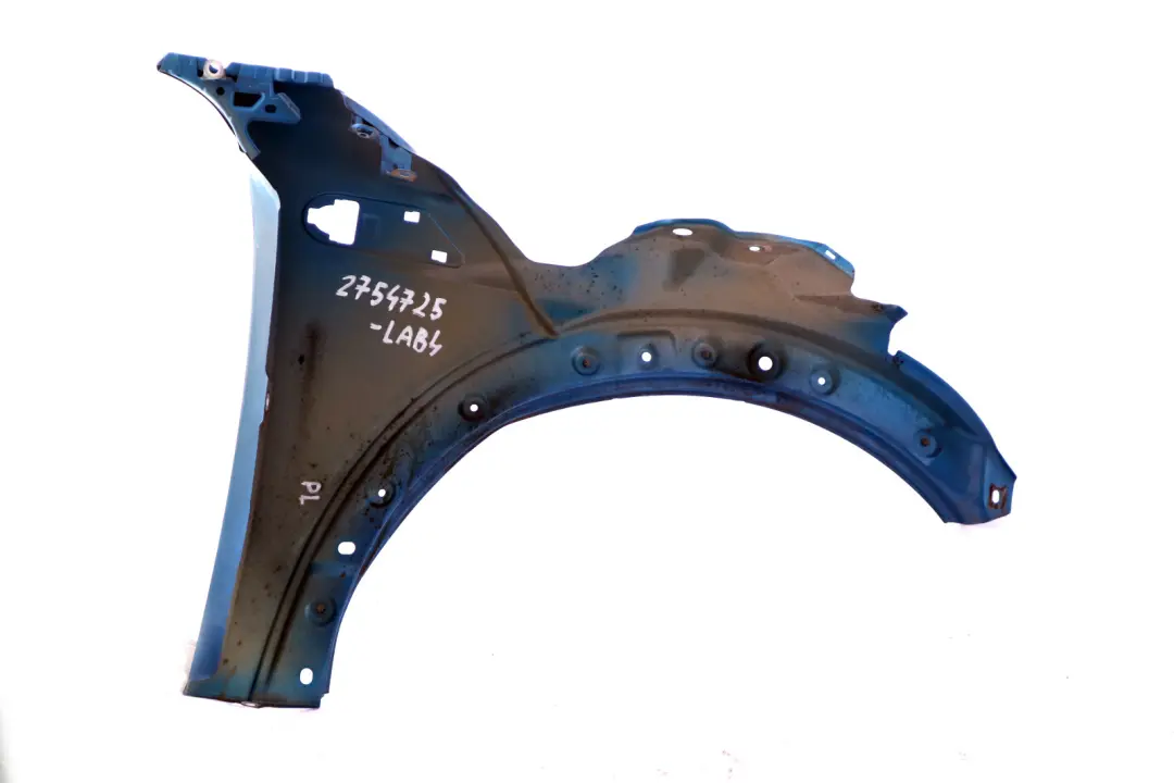 Side Panel Front Left Wing N/S Laser Blue A59 to BMW MINI Cooper 4 R55 R56 R57 R58 with Part number 2754725 BMW MINI Cooper 4 R55 R56 R57 R58 Side Panel Front Left Wing N/S Laser Blue A59 - SKU 2754725-LAB4 - Part number 2754725