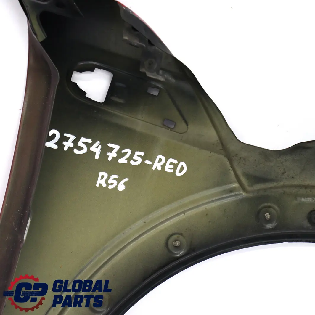Side Panel Front Left Wing N/S Red Painted to Mini Cooper R55 R56 R57 with Part number 2754725 Mini Cooper R55 R56 R57 Side Panel Front Left Wing N/S Red Painted - SKU 2754725-RED - Part number 2754725