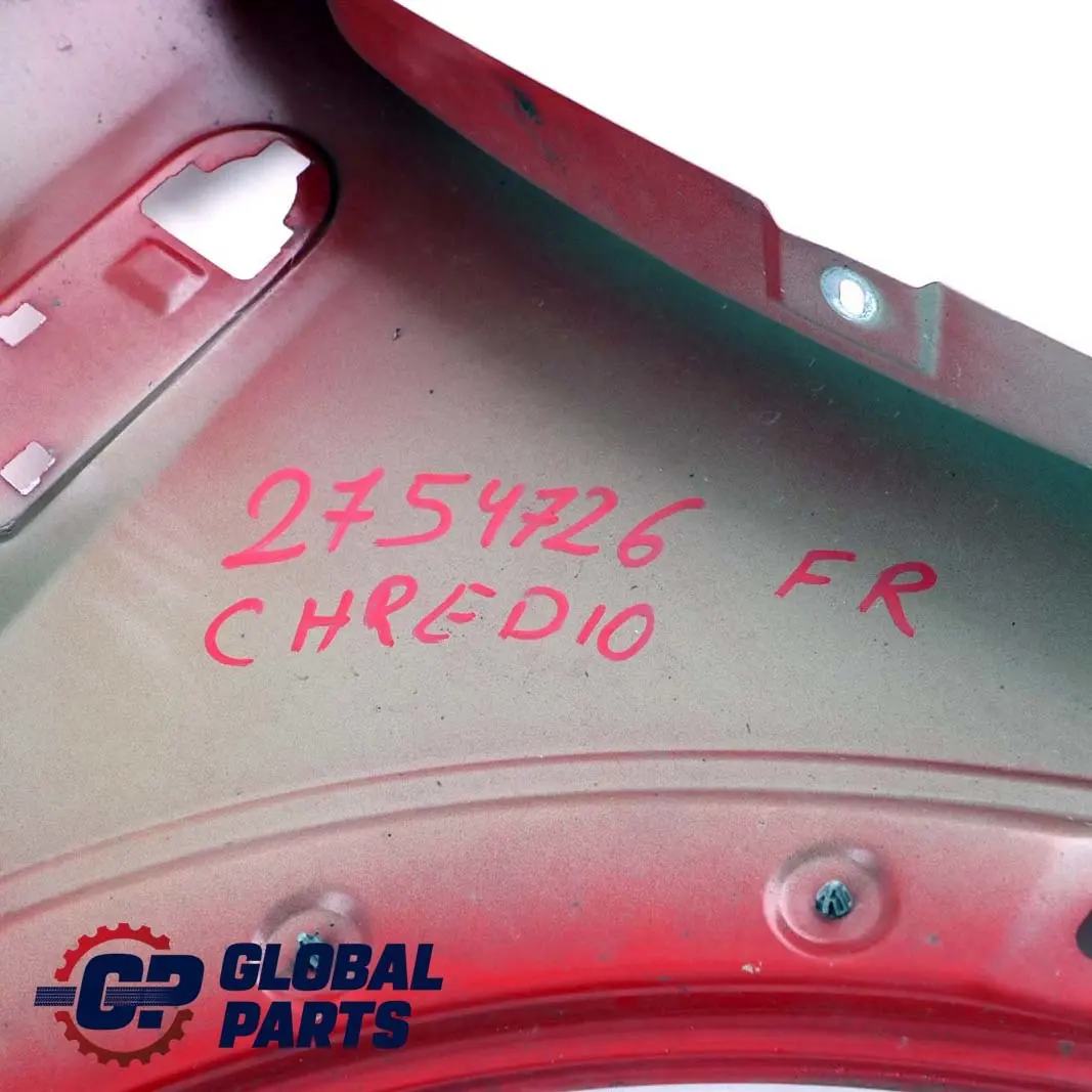 Side Panel Front Right Wing O/S Chili Red 851 to BMW MINI Cooper 10 R55 R56 R57 with Part number 2754726 BMW MINI Cooper 10 R55 R56 R57 Side Panel Front Right Wing O/S Chili Red 851 - SKU 2754726-CHRED10 - Part number 2754726