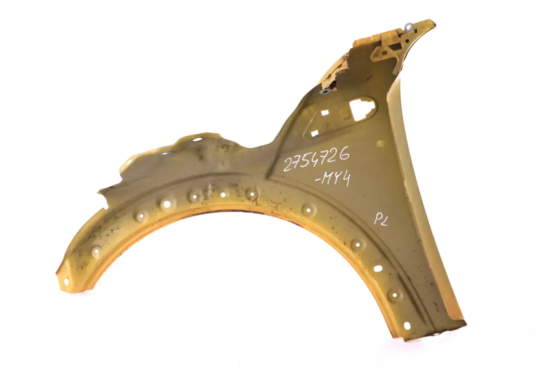 Side Panel Front Right Wing O/S Mellow Yellow to BMW MINI Cooper 4 R55 R56 R57 R58 with Part number 2754726 BMW MINI Cooper 4 R55 R56 R57 R58 Side Panel Front Right Wing O/S Mellow Yellow - SKU 2754726-MY4 - Part number 2754726