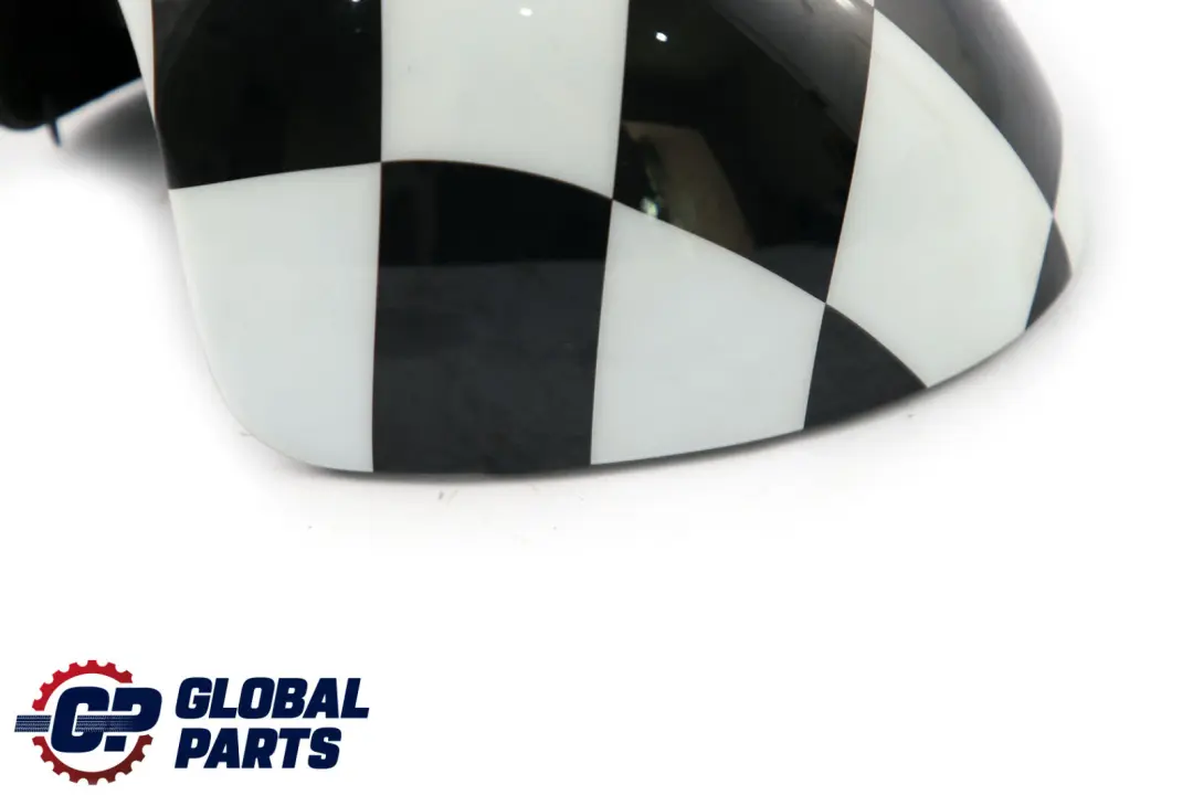 BMW Mini R55 R56 R60 Cover Cap Left Wing Mirror N/S Checkered Black White - SKU 2754913-CHK - Part number 2754913
