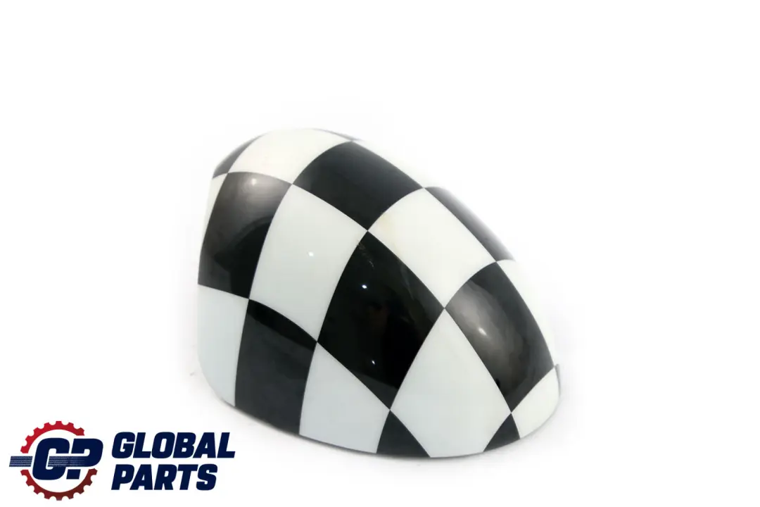 BMW Mini R55 R56 R60 Cover Cap Left Wing Mirror N/S Checkered Black White - SKU 2754913-CHK - Part number 2754913