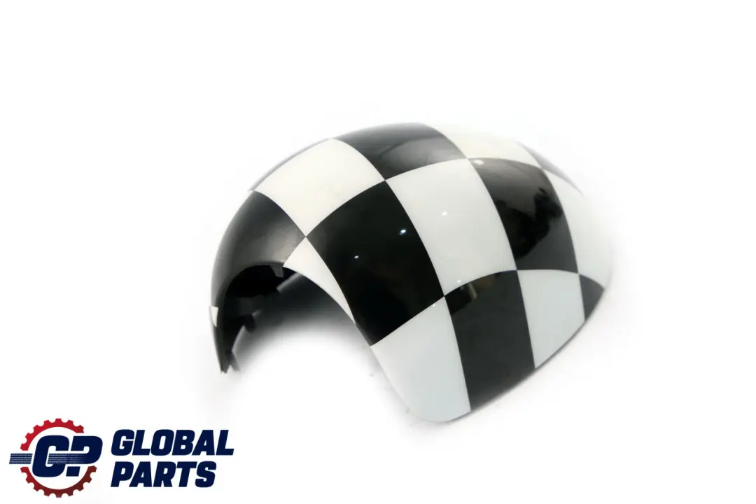 BMW Mini R55 R56 R60 Cover Cap Left Wing Mirror N/S Checkered Black White - SKU 2754913-CHK - Part number 2754913