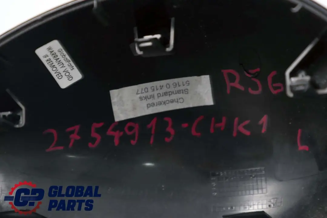 Cap Left Wing Mirror N/S Checkered Black White to BMW Mini 1 R55 R56 R60 Cover with Part number 2754913 BMW Mini 1 R55 R56 R60 Cover Cap Left Wing Mirror N/S Checkered Black White - SKU 2754913-CHK1 - Part number 2754913