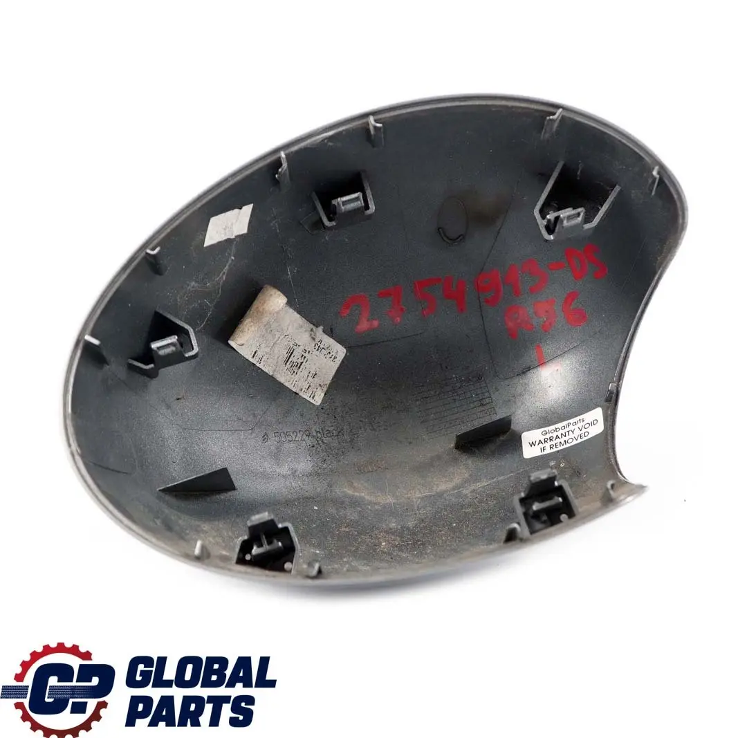 Tapa Carcasa Espejo Izquierdo Aleta Plata Oscuro para Mini Cooper R55 R56 R60 con número de pieza 2754913 Mini Cooper R55 R56 R60 Tapa Carcasa Espejo Izquierdo Aleta Plata Oscuro - SKU 2754913-DS - Número de pieza 2754913