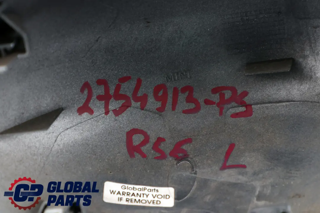 Mini Cooper R55 R56 R60 Tapa Espejo Retrovisor Izquierdo Plata Pura - SKU 2754913-PS - Número de pieza 2754913