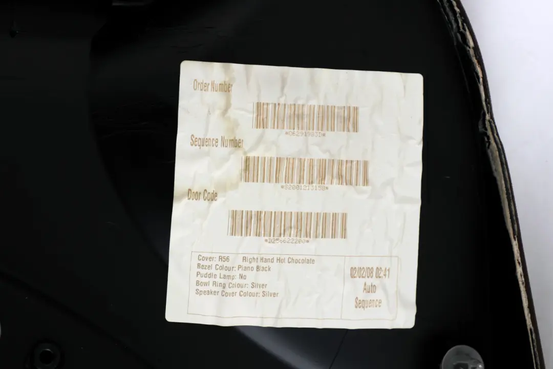 BMW MINI Cooper R55 Front Right O/S Door Card Trim Panel Hot Chocolate - SKU 2754962 - Part number 2754962