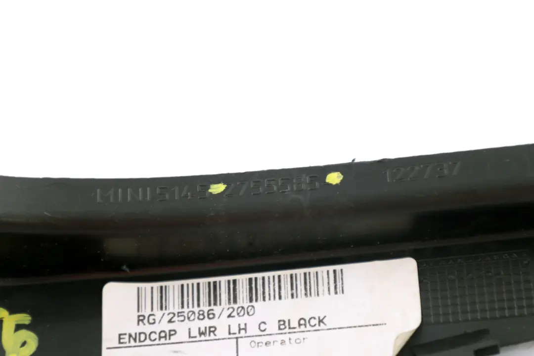 Abdeckung Armaturenbrett Links Trim Unten Schwarz für Mini R55 R56 LCI mit Teilenummer 2755585 Mini R55 R56 LCI Abdeckung Armaturenbrett Links Trim Unten Schwarz - SKU 2755585 - Teilenummer 2755585