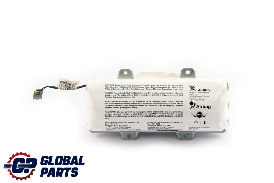 Mini R55 R56 R57 Poduszka Powietrzna Pasażera Airbag - SKU 2755735 - Numer Części 2755735