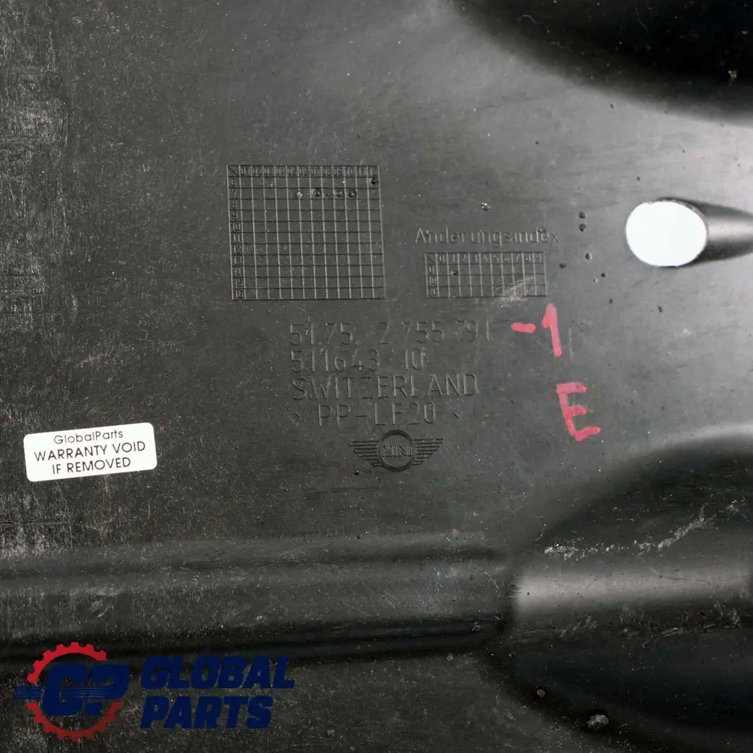 Osłona podwozia lewa lewy tył do MINI Cooper R55 R56 o numerze 2755791 MINI Cooper R55 R56 Osłona podwozia lewa lewy tył - SKU 2755791-1 - Numer Części 2755791