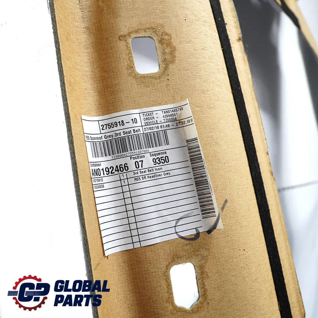 Roof Lining Roofliner Slide / Tilt Sunroof Grey POLSKA to Mini Cooper R55 Clubman with Part number 2755918 Mini Cooper R55 Clubman Roof Lining Roofliner Slide / Tilt Sunroof Grey POLSKA - SKU 2755918 - Part number 2755918