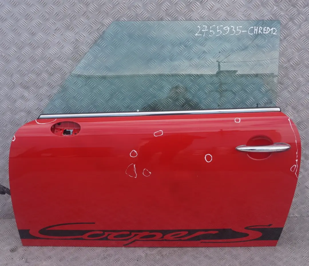 Fahrerseite Tür vorne links Chili Red 85 für Mini Cooper 12 R55 R56 R57 R58 R59 mit Teilenummer 2755935 Mini Cooper 12 R55 R56 R57 R58 R59 Fahrerseite Tür vorne links Chili Red 85 - SKU 2755935-CHRED12 - Teilenummer 2755935