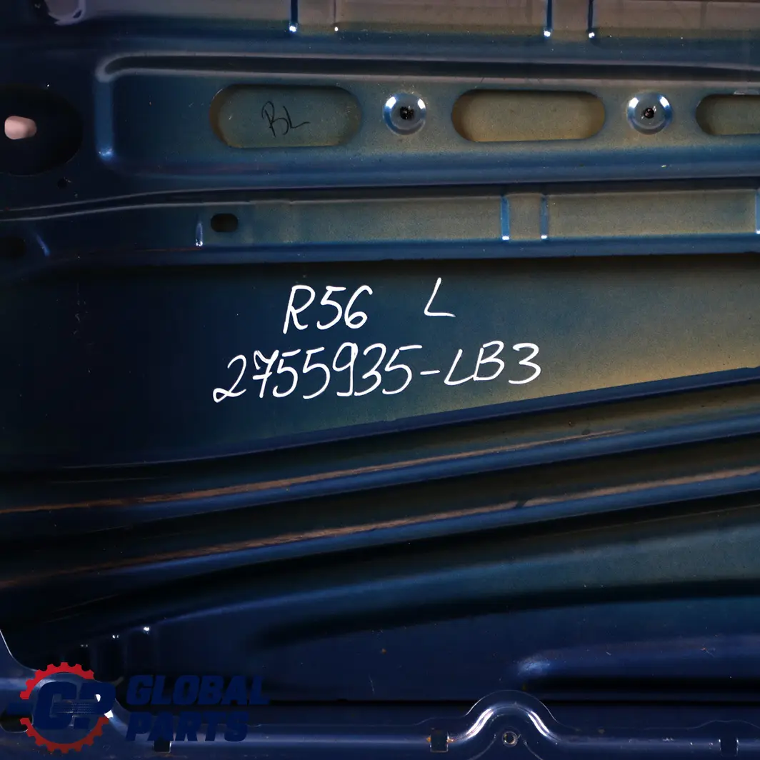 Door Front Left N/S Lightning Blue - A63 to Mini Cooper One R55 R56 R57 R58 R59 with Part number 2755935 Mini Cooper One R55 R56 R57 R58 R59 Door Front Left N/S Lightning Blue - A63 - SKU 2755935-LB3 - Part number 2755935