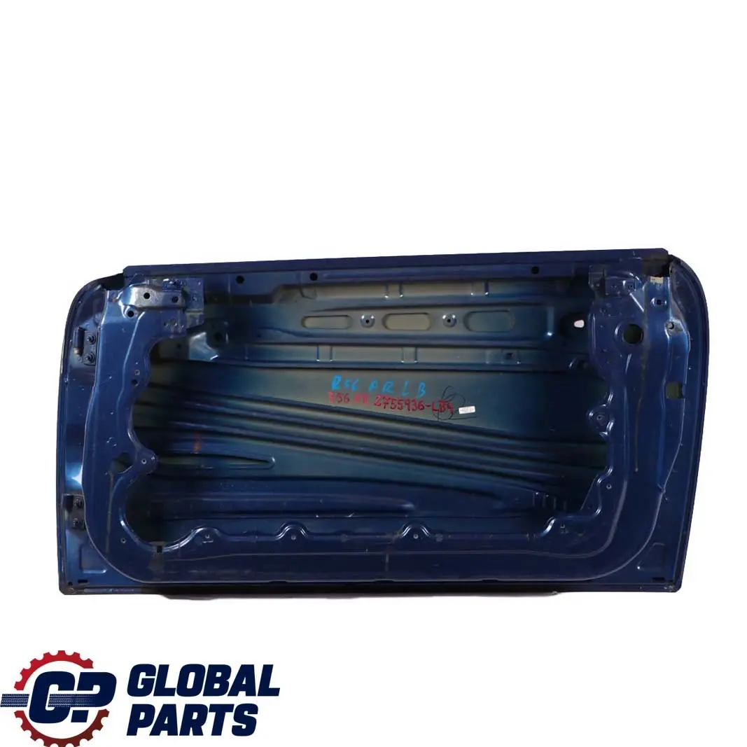 Door Front Right O/S Lightning Blue Metallic A63 to Mini Cooper 4 R55 R56 R57 R58 with Part number 2755936 Mini Cooper 4 R55 R56 R57 R58 Door Front Right O/S Lightning Blue Metallic A63 - SKU 2755936-LB4 - Part number 2755936