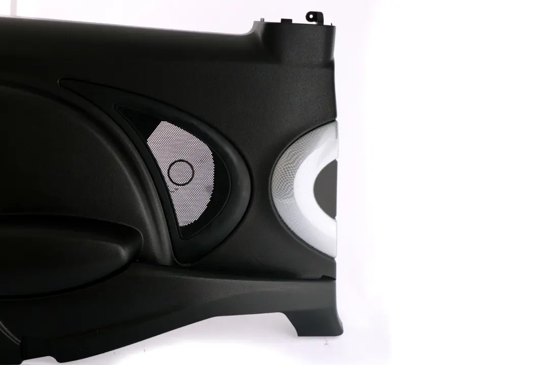 Lateral Interior Trim Panel Trasero Izquierdo Negro Plata para MINI Cooper R56 S con número de pieza 51432756047 MINI Cooper R56 S Lateral Interior Trim Panel Trasero Izquierdo Negro Plata - SKU 2756047 - Número de pieza 51432756047