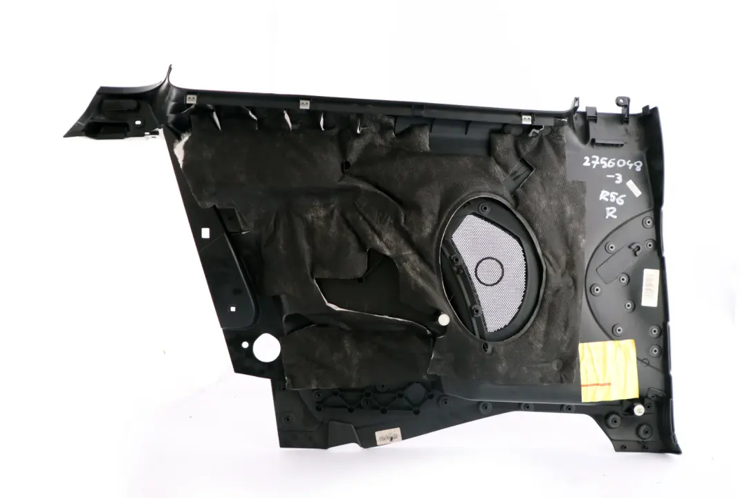 Mini Cooper One R56 Lateral Interior Trim Panel Cuarto Trasero Derecho Negro - SKU 2756048-3 - Número de pieza 2756048