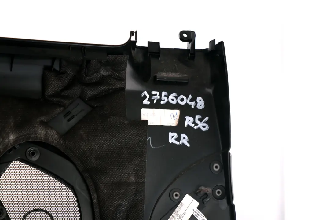 Seitenverkleidung hinten rechts Türverkleidung Schwarz Silber für MINI Cooper R56 mit Teilenummer 51432756048 MINI Cooper R56 Seitenverkleidung hinten rechts Türverkleidung Schwarz Silber - SKU 2756048 - Teilenummer 51432756048