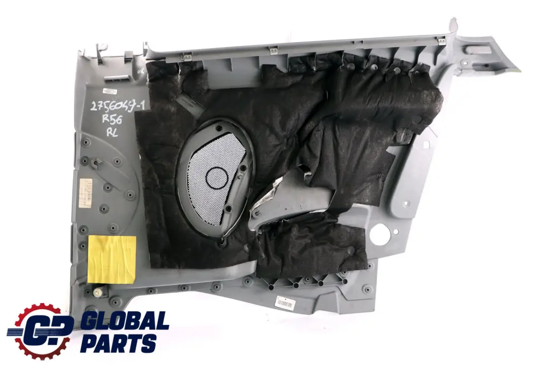 Left N/S Lateral Interior Trim Panel Quarter Gotham Grey to BMW Mini R56 1 Rear with Part number 2756049 BMW Mini R56 1 Rear Left N/S Lateral Interior Trim Panel Quarter Gotham Grey - SKU 2756049-1 - Part number 2756049