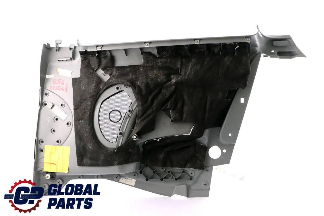 Left N/S Lateral Interior Trim Panel Quarter Gotham Grey to BMW Mini R56 Rear with Part number 2756049 BMW Mini R56 Rear Left N/S Lateral Interior Trim Panel Quarter Gotham Grey - SKU 2756049 - Part number 2756049