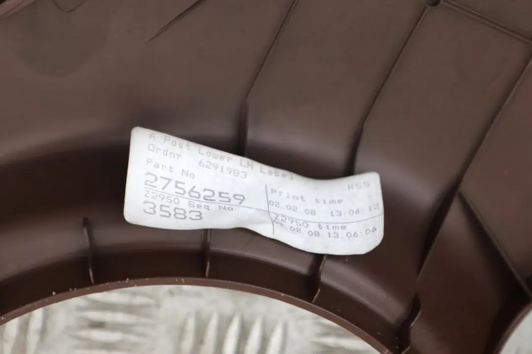 BMW Mini Clubman R55 Front Left N/S Bottom Lateral Trim Panel Hot Chocolate - SKU 2756259 - Part number 2756259
