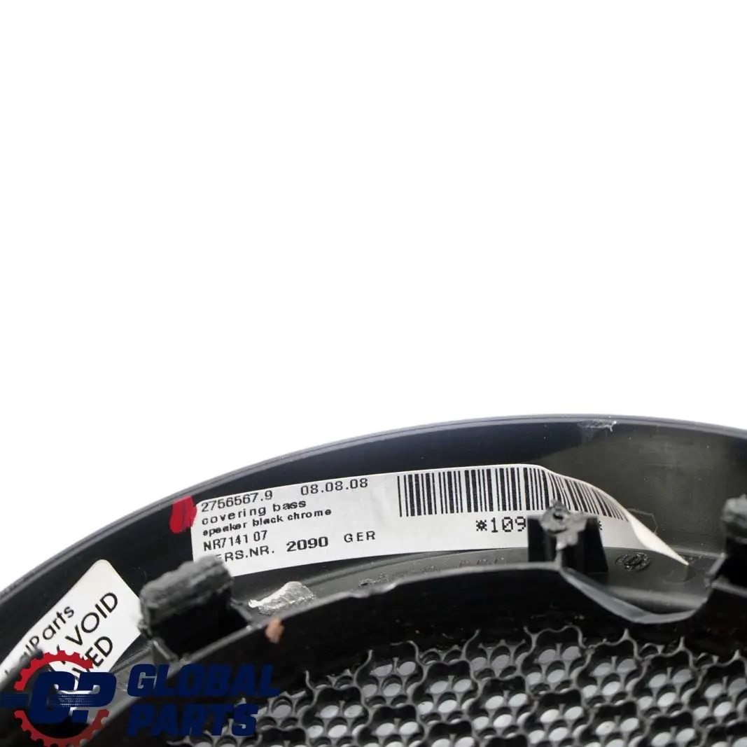Mini R56 R57 Haut-Parleur Couvercle Noir Chrome - SKU 2756567 - Numéro de pièce 2756567