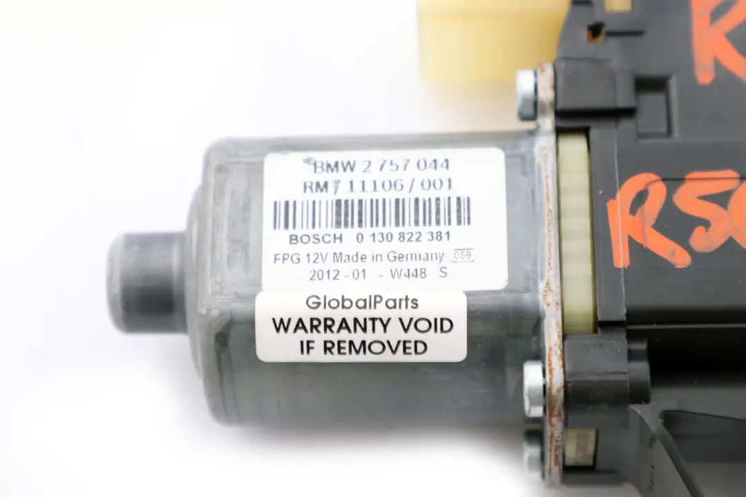 Right O/S Electric Window Lifter Motor to Mini R55 R56 R57 R58 with Part number 2757044 Mini R55 R56 R57 R58 Right O/S Electric Window Lifter Motor - SKU 2757044 - Part number 2757044
