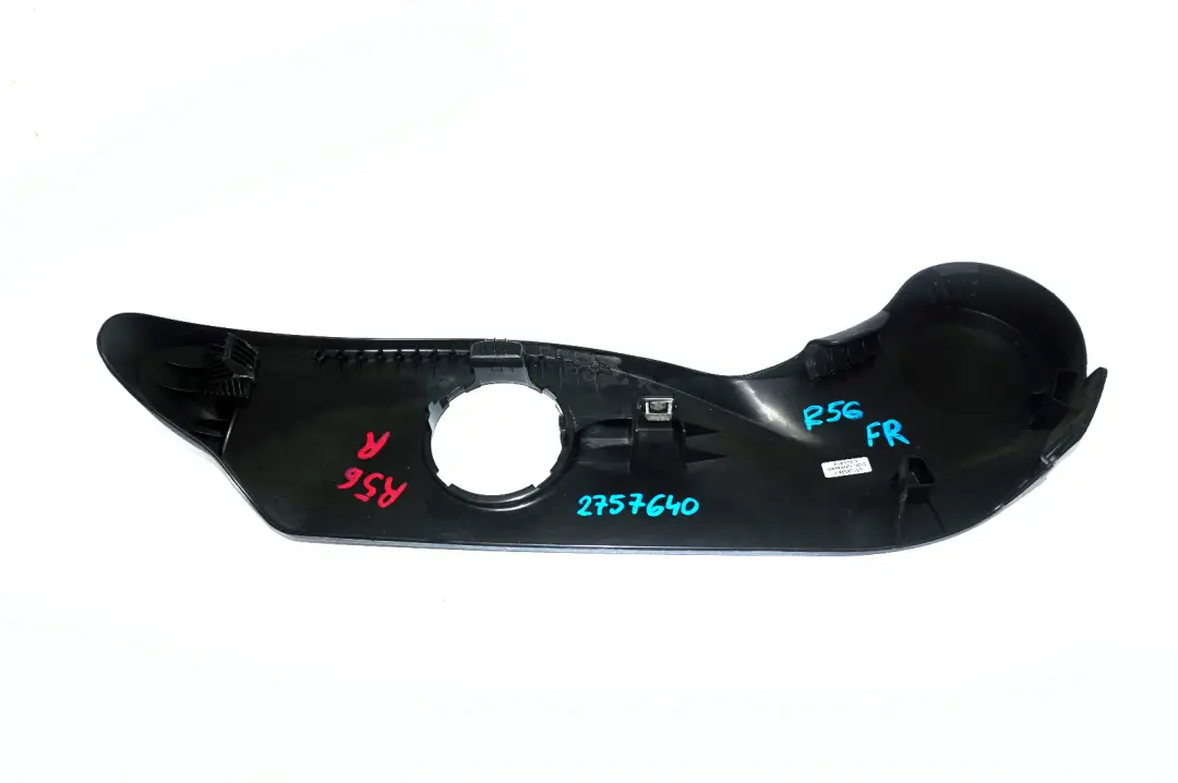 BMW Mini R56 R57 Front Seat Outer Right O/S Covering Cover Trim Black - SKU 2757640 - Part number 2757640