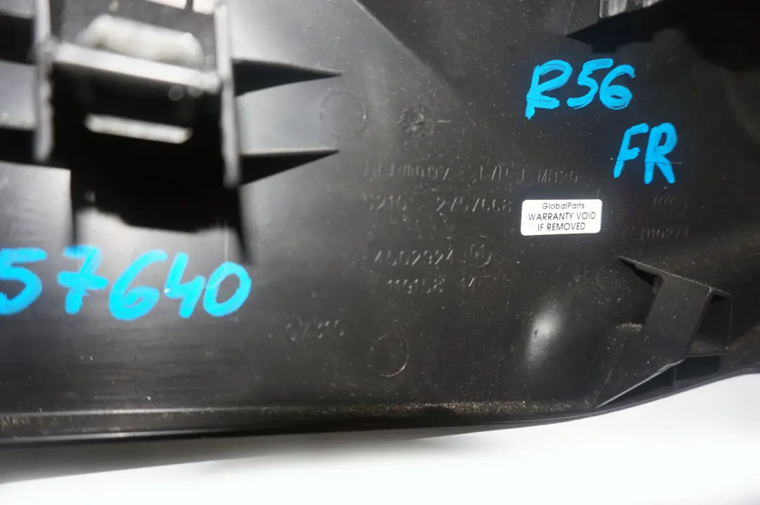 BMW Mini R56 R57 Front Seat Outer Right O/S Covering Cover Trim Black - SKU 2757640 - Part number 2757640