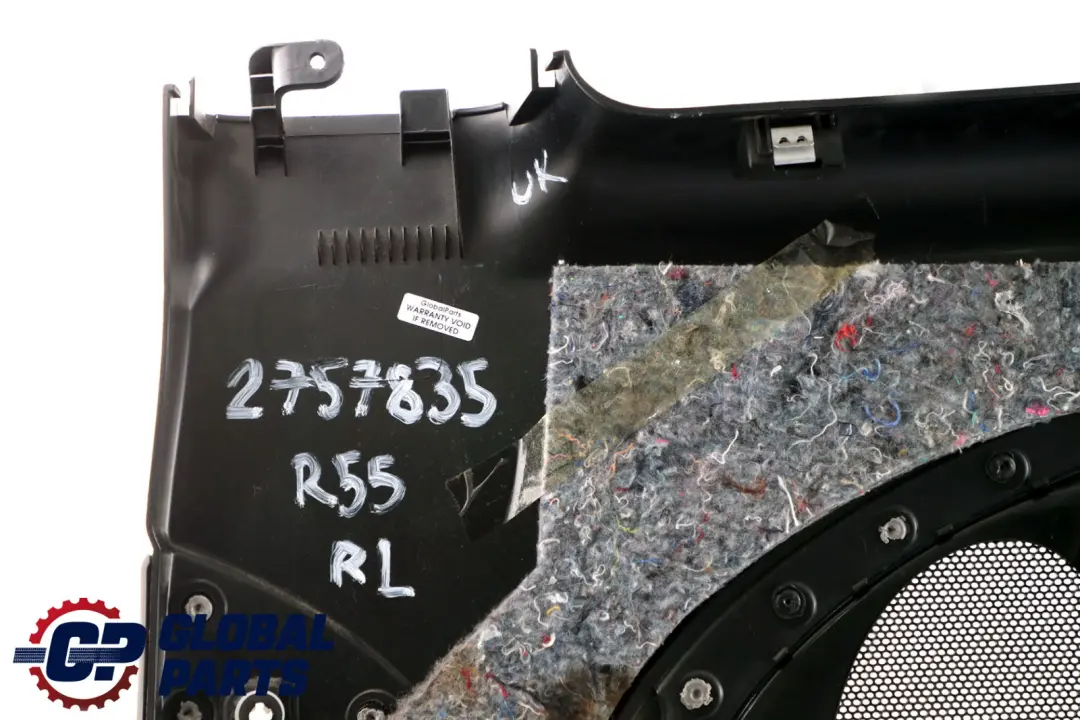 Left N/S Lateral Side Trim Panel Carbon Black Silver to BMW Mini Clubman R55 Rear with Part number 2757835 BMW Mini Clubman R55 Rear Left N/S Lateral Side Trim Panel Carbon Black Silver - SKU 2757835 - Part number 2757835