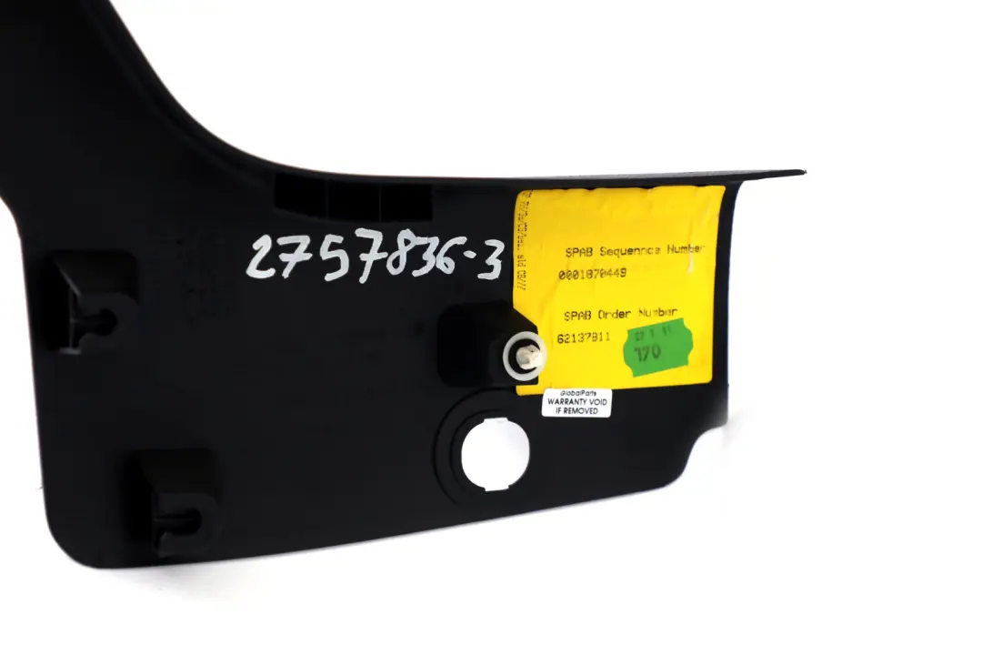 BMW MINI Clubman R55 3 Lateral Side Trim Panel Rear Right O/S Carbon Black - SKU 2757836-3 - Part number 2757836