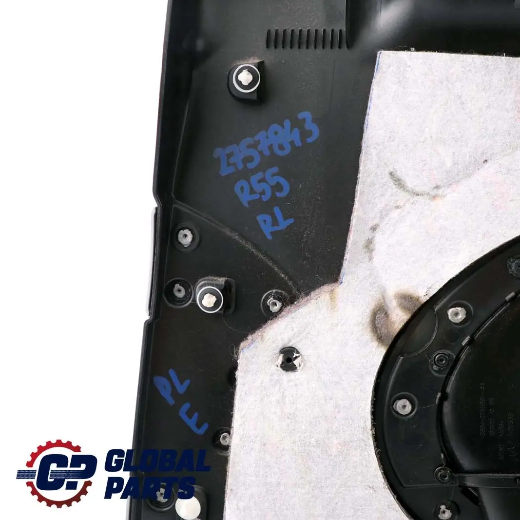 Left N/S Lateral Side Trim Panel Carbon Black to BMW Mini Clubman R55 S Rear with Part number 2757843 BMW Mini Clubman R55 S Rear Left N/S Lateral Side Trim Panel Carbon Black - SKU 2757843 - Part number 2757843