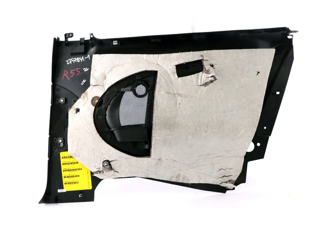 Lateral Side Trim Panel Rear Left N/S Carbon Black High Gloss to BMW MINI R55 with Part number 2757851 BMW MINI R55 Lateral Side Trim Panel Rear Left N/S Carbon Black High Gloss - SKU 2757851-1 - Part number 2757851
