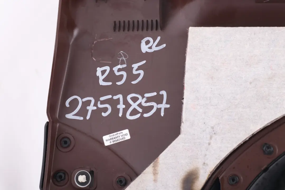 Lateral Side Trim Panel Rear Left N/S Hot Chocolate High Gloss to BMW MINI R55 with Part number 2757857 BMW MINI R55 Lateral Side Trim Panel Rear Left N/S Hot Chocolate High Gloss - SKU 2757857 - Part number 2757857