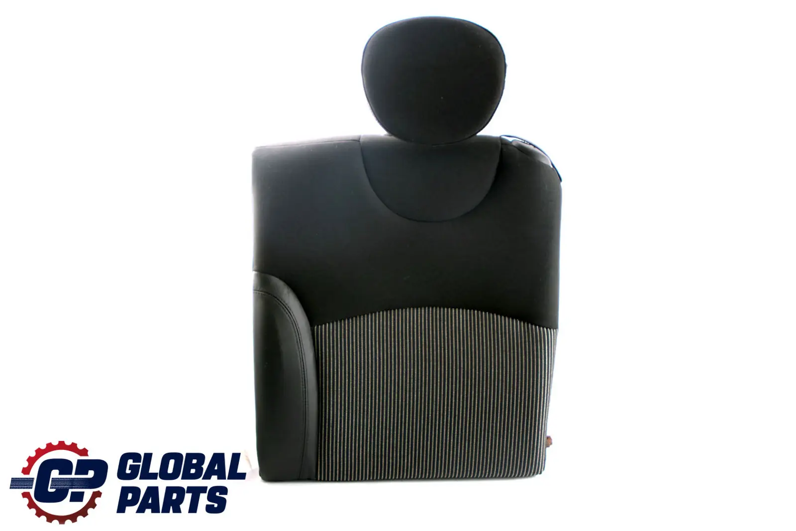 BMW Mini R57 Cabrio Rear Left Seat N/S Half Leather Backrest Carbon Black