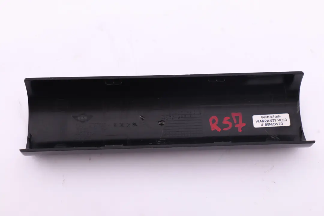 Panel Barra antivuelco Parte Superior Central PIANO NEGRO para Mini R57 LCI con número de pieza 2757928 Mini R57 LCI Panel Barra antivuelco Parte Superior Central PIANO NEGRO - SKU 2757928 - Número de pieza 2757928
