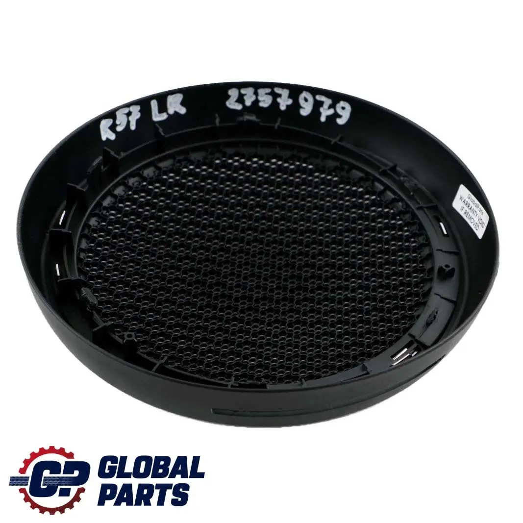 Door Card Lower Bass Loudspeaker Left Right Chrome to Mini Cooper R57 Cover with Part number 2757979 Mini Cooper R57 Cover Door Card Lower Bass Loudspeaker Left Right Chrome - SKU 2757979 - Part number 2757979
