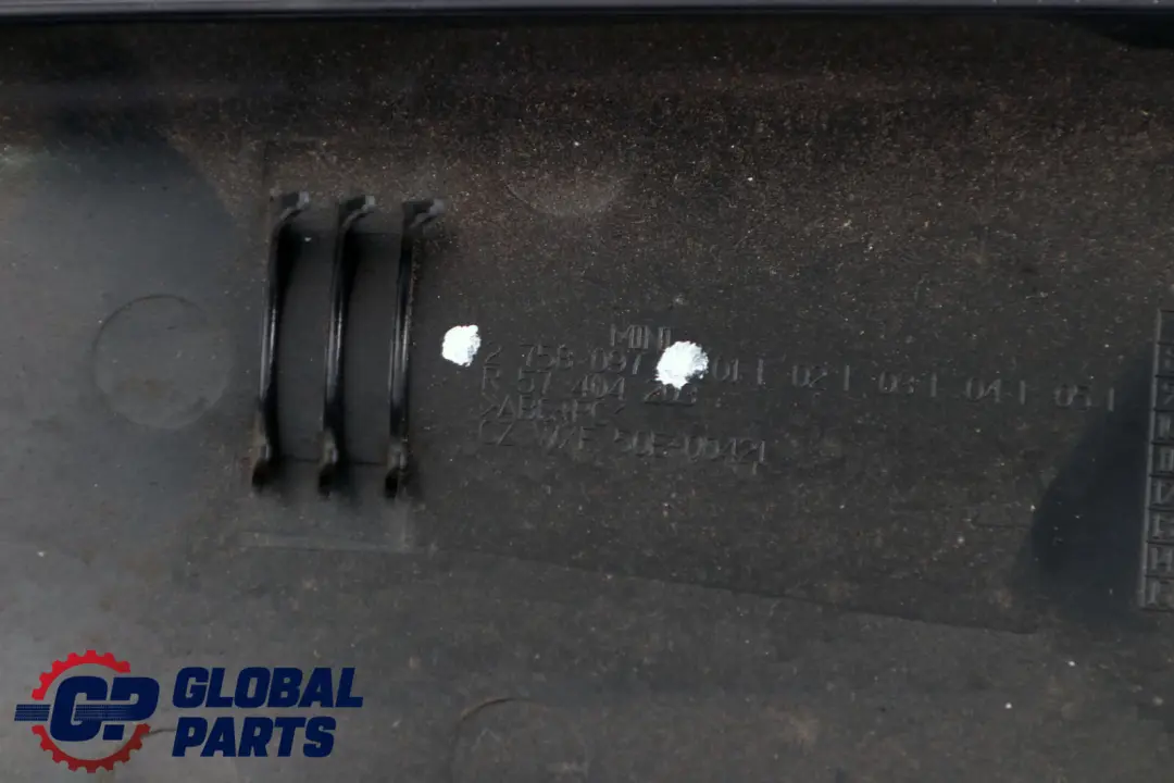 Covering Rear Folding Roof Middle Support Trim to Mini Cabrio R57 LCI with Part number 2758097 Mini Cabrio R57 LCI Covering Rear Folding Roof Middle Support Trim - SKU 2758097 - Part number 2758097