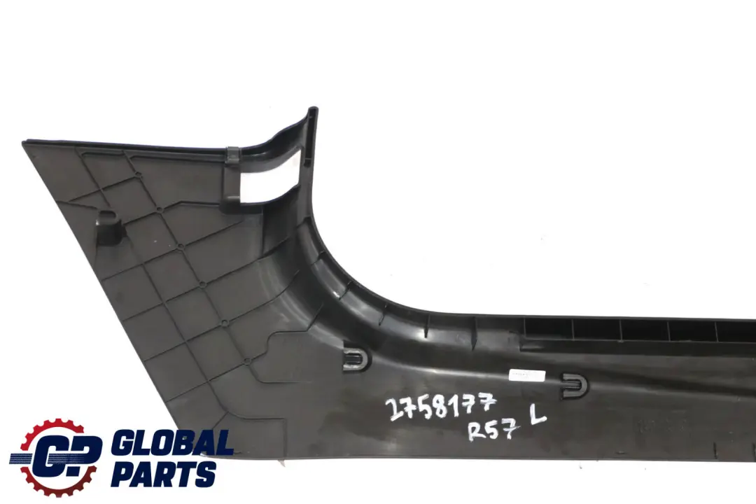 Mini R57 Cabrio Lateral Trim Panel Bottom Front Kick Left N/S Carbon Black - SKU 2758177 - Part number 2758177