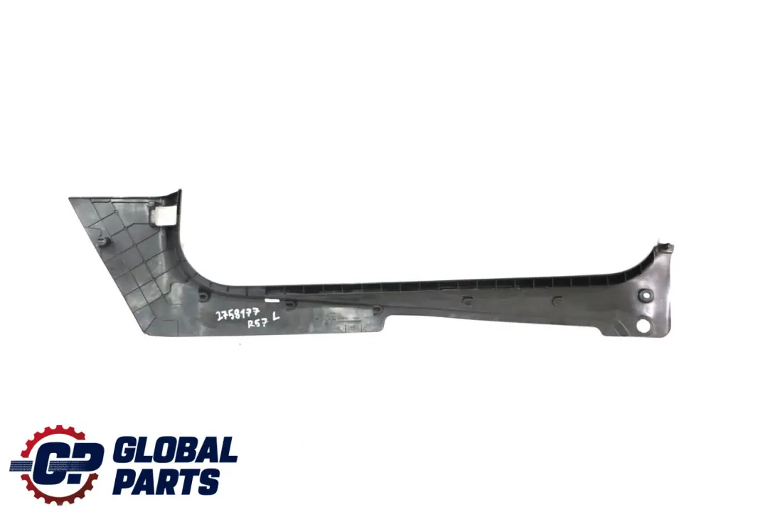Lateral Trim Panel Bottom Front Kick Left N/S Carbon Black to Mini R57 Cabrio with Part number 2758177 Mini R57 Cabrio Lateral Trim Panel Bottom Front Kick Left N/S Carbon Black - SKU 2758177 - Part number 2758177