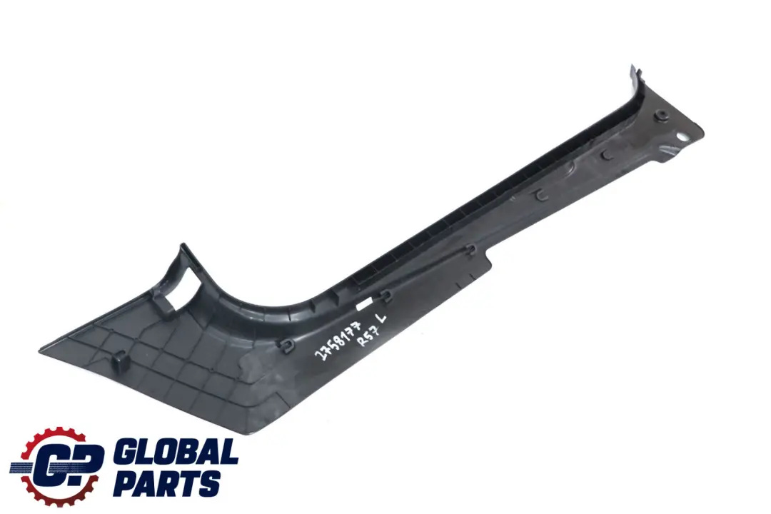 Lateral Trim Panel Bottom Front Kick Left N/S Carbon Black to Mini R57 Cabrio with Part number 2758177 Mini R57 Cabrio Lateral Trim Panel Bottom Front Kick Left N/S Carbon Black - SKU 2758177 - Part number 2758177