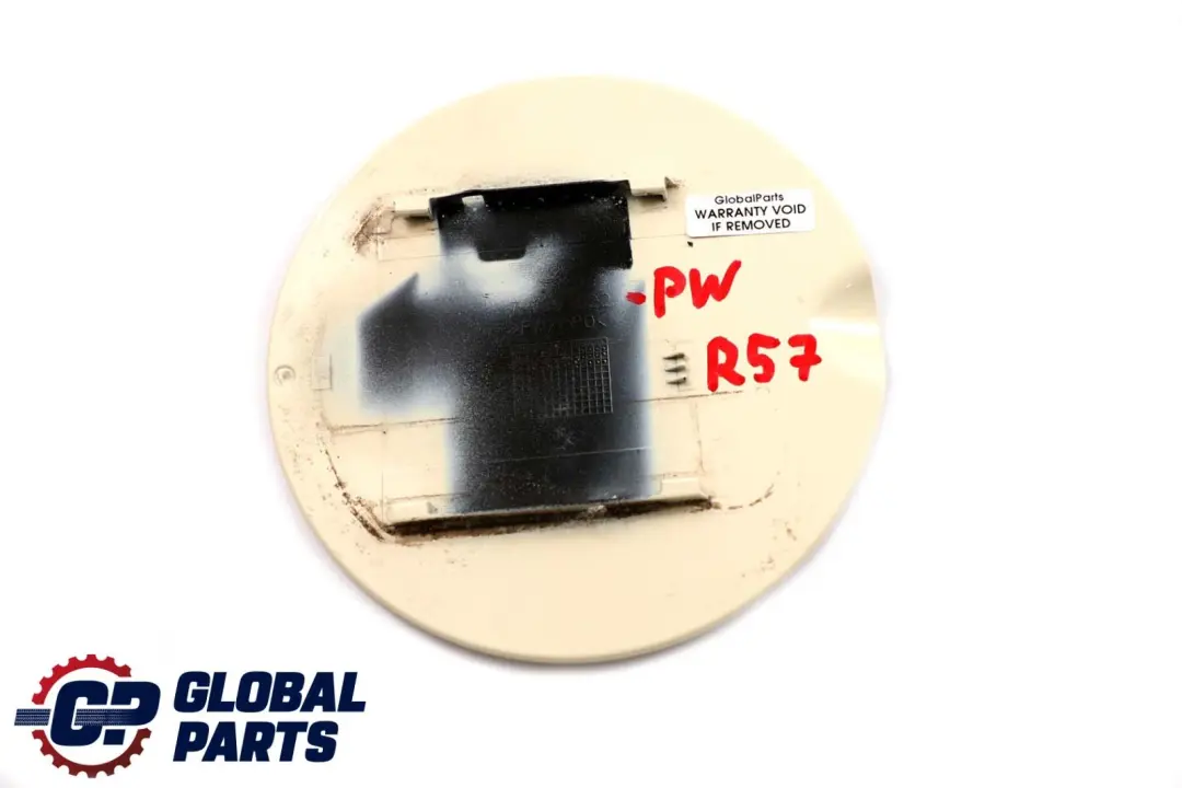 Filler In Flap Fuel Cap Cover Pepper White 7190622 to Mini Cooper R57 R58 with Part number 2758379 Mini Cooper R57 R58 Filler In Flap Fuel Cap Cover Pepper White 7190622 - SKU 2758379-PW - Part number 2758379