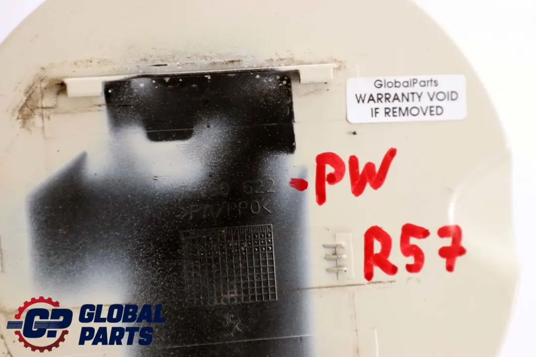 Mini R57 R58 Couvercle bouchon réservoir carburant trappe Pepper White 7190622 - SKU 2758379-PW - Numéro de pièce 2758379