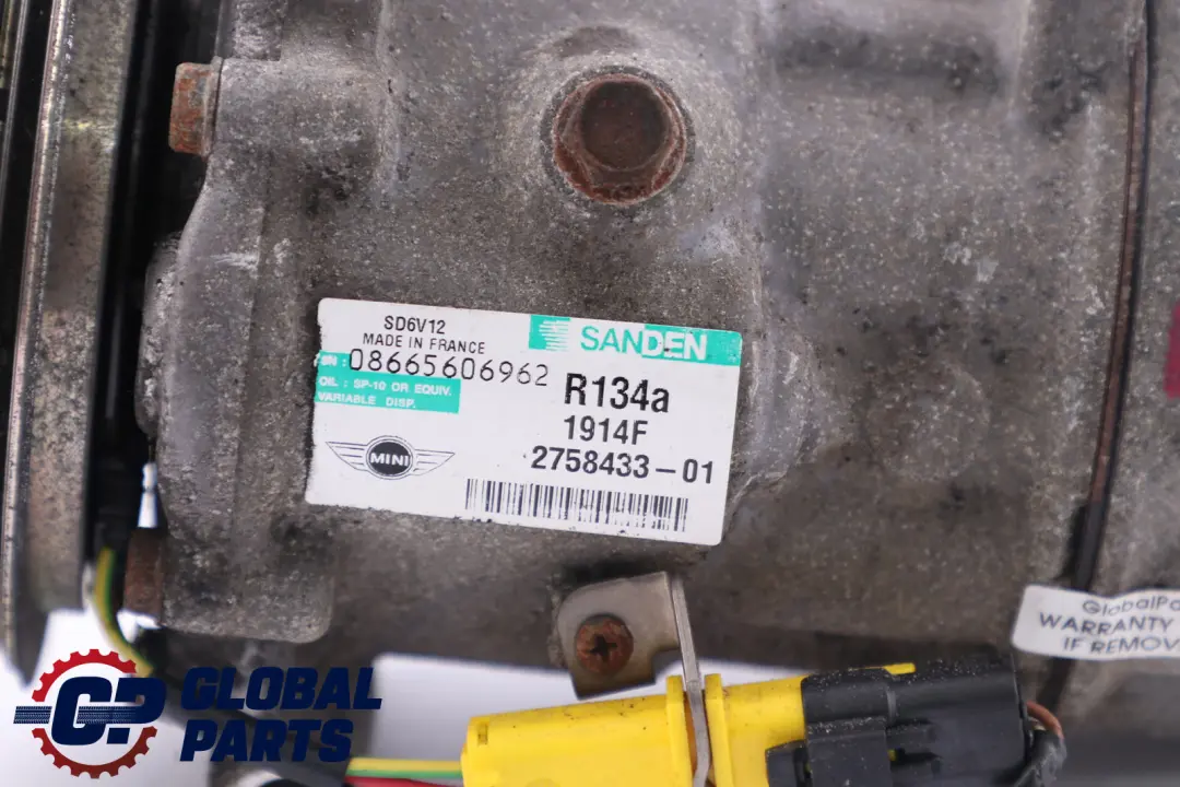 Kompresor Sprężarka Klimatyzacji do Mini Cooper R55 R56 R57 R60 o numerze 2758433 Mini Cooper R55 R56 R57 R60 Kompresor Sprężarka Klimatyzacji - SKU 2758433-1 - Numer Części 2758433